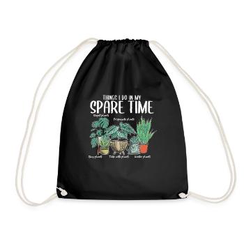 Gardening Things I Do In My Spare Time Gardeners - Drawstring Bag - black - Front
