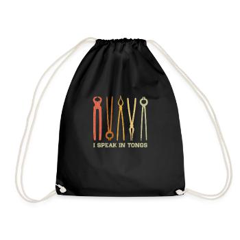 Artisans Dictons Maréchal-ferrant Forge Outil - Sac de sport léger - noir - Devant