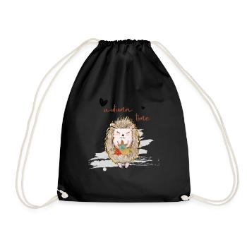Leaf Autumn Tree Orange Fall Leaves Season - Drawstring Bag - black - Front