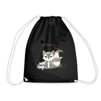 Sweet Dear Fashionable Autumn -Foxes are waiting for 2022 - Drawstring Bag - black - Front