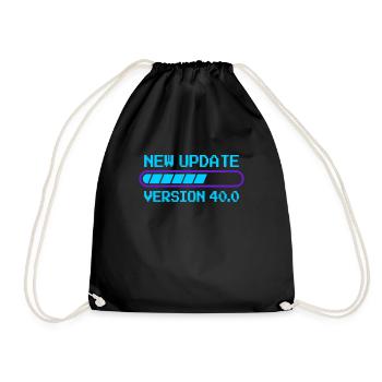 Programmer 40th Birthday informatik Gift - Drawstring Bag - black - Front