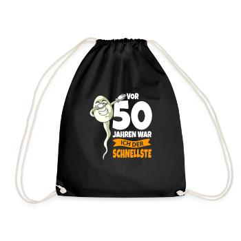 50ème anniversaire cadeau sperme 50 ans - Sac de sport léger - noir - Devant