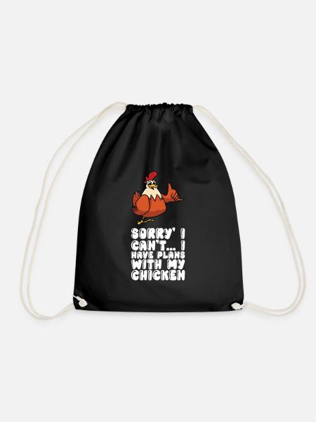 Ich Kann Nicht. Ich Habe Pläne Mit Meinem Huhn. - Turnbeutel - Schwarz