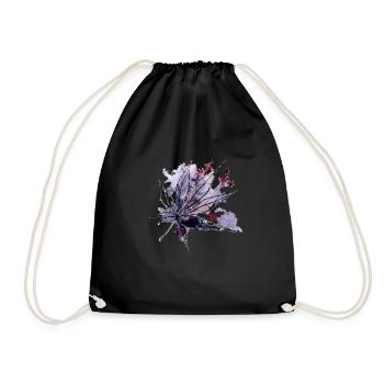 Autumn Holidays Japanese Art Watercolor Autumn leav - Drawstring Bag - black - Front
