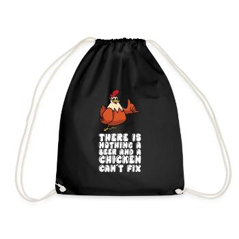 Il n’y a rien qu’une bière et un poulet ne peuvent pas réparer - Sac de sport léger - noir - Devant
