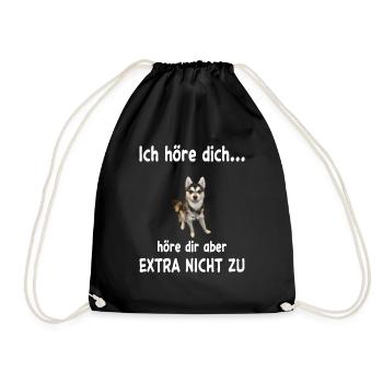 Alaskan Klee Kai Hund - Alaskan Klee Kai - Turnbeutel - Schwarz - Vorne