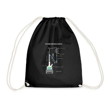 Hydrodistillation Apparatus Clevenger - Drawstring Bag - black - Front