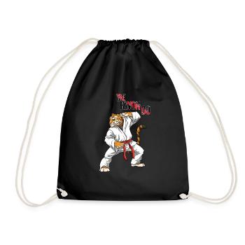 Niedlicher Taekwondo Tiger - Lustige TKD - Turnbeutel - Schwarz - Vorne