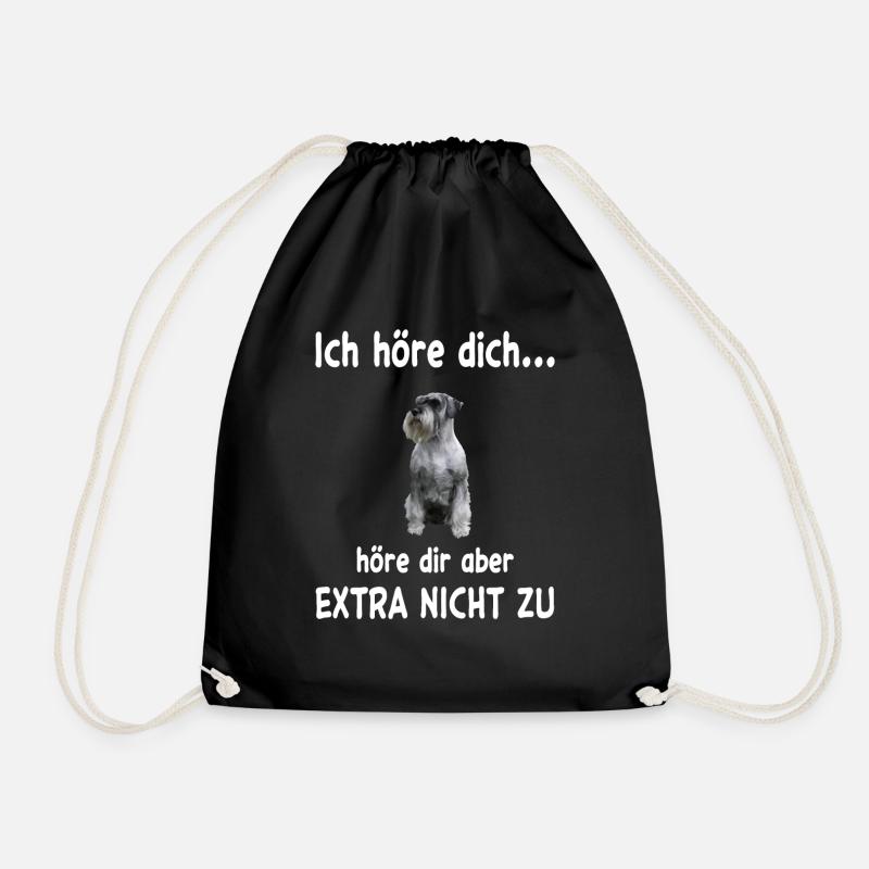 Schnauzer Hund - Schnauzer - Turnbeutel - Schwarz