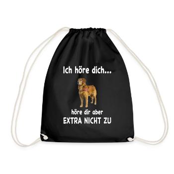 Golden Retriever Hund - Golden Retriever - Turnbeutel - Schwarz - Vorne