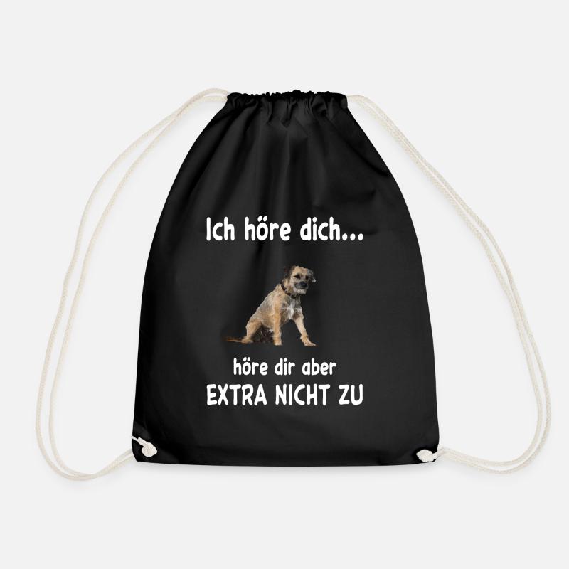 Border Terrier Hund - Border Terrier - Turnbeutel - Schwarz