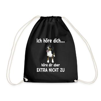 Entlebucher Sennenhund Hund - Turnbeutel - Schwarz - Vorne