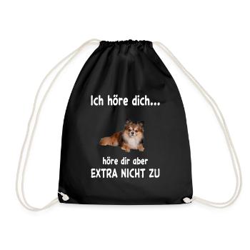 Chihuahua Hund - Chihuahua - Turnbeutel - Schwarz - Vorne