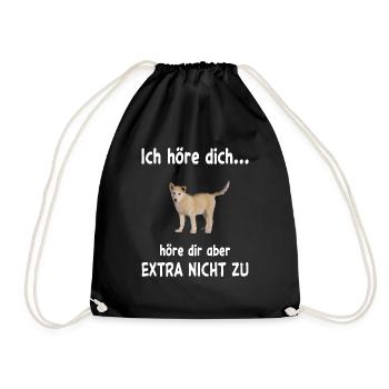 Greenland Dog Hund - Turnbeutel - Schwarz - Vorne