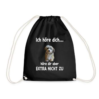 Havaneser Hund - Havaneser - Turnbeutel - Schwarz - Vorne
