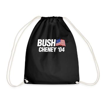 Bush Cheney 2004 Election Campaign Logo - Drawstring Bag - black - Front