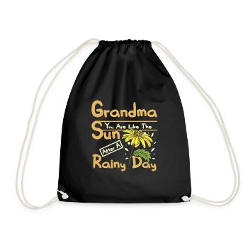 Grandma like the sun after a rainy day - Turnbeutel - Schwarz - Vorne