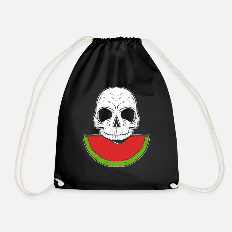 Wassermelonenschädel Fruitarismus Gift - Turnbeutel - Schwarz