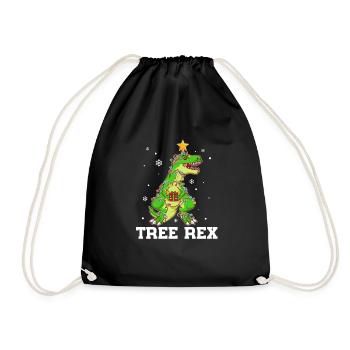 Arbre Rex T-Rex Dinosaure Noël X-Mas - Sac de sport léger - noir - Devant