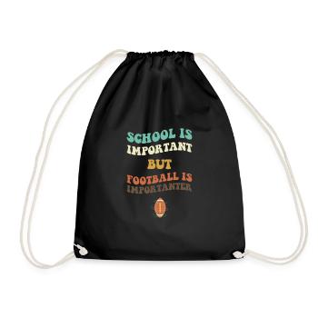 School Is Important Football Is Importanter - Sac de sport léger - noir - Devant