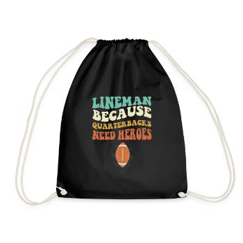 Lineman Because Quarterbacks Need Heroes - Sac de sport léger - noir - Devant