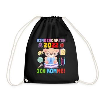 2022 Kindergarten Ich Komme Kindergartenkind Bär - Sac de sport léger - noir - Devant