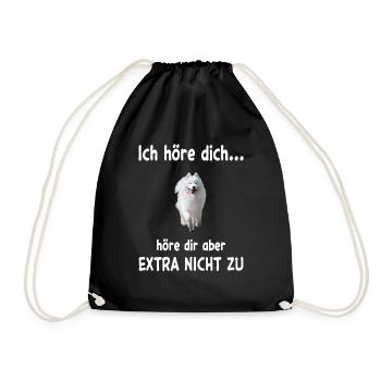 Samojede Hund - Samojede - Turnbeutel - Schwarz - Vorne