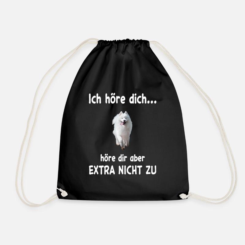 Samojede Hund - Samojede - Turnbeutel - Schwarz