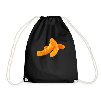 Cheese Doodles Snacks Cheese Puffs - Drawstring Bag - black - Front