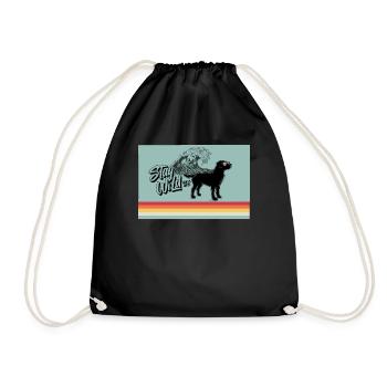 Stay Wild And Curious - Turnbeutel - Schwarz - Vorne