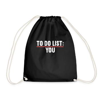 Mallorca Sauf Party Jersey To Do List You Malle - Drawstring Bag - black - Front