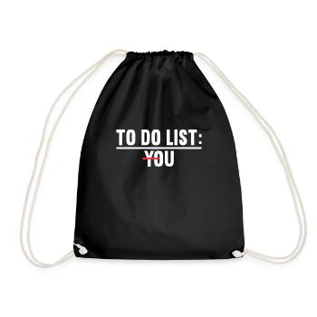 Mallorca Sauf Party Jersey To Do List You Malle - Drawstring Bag - black - Front