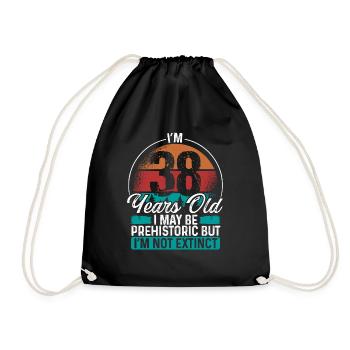 38 Birthday Idea Men Birthdays Funny 38 Year Old - Turnbeutel - Schwarz - Vorne