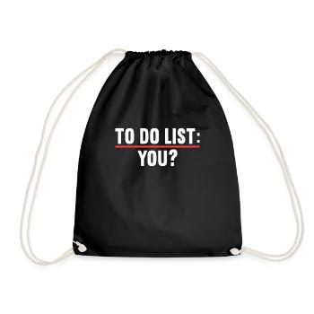 Mallorca Sauf Party Jersey To Do List You Malle - Drawstring Bag - black - Front