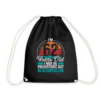 62 Birthday Idea Men Birthdays Funny 62 Year Old - Turnbeutel - Schwarz - Vorne
