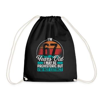 67 Birthday Idea Men Birthdays Funny 67 Year Old - Turnbeutel - Schwarz - Vorne