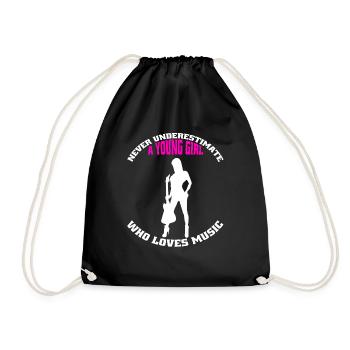 Guitarist Music Guitarist Band Guitar Musician - Drawstring Bag - black - Front