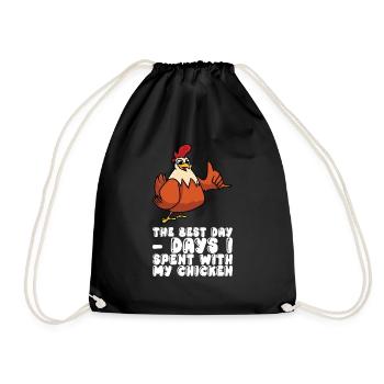Jours que j’ai passés avec mon poulet - Sac de sport léger - noir - Devant