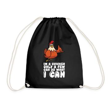 Je suis un poulet, seuls quelques-uns peuvent faire ce que je peux - Sac de sport léger - noir - Devant