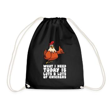 Ce dont j’ai besoin aujourd’hui, ce sont beaucoup, beaucoup de poulets - Sac de sport léger - noir - Devant