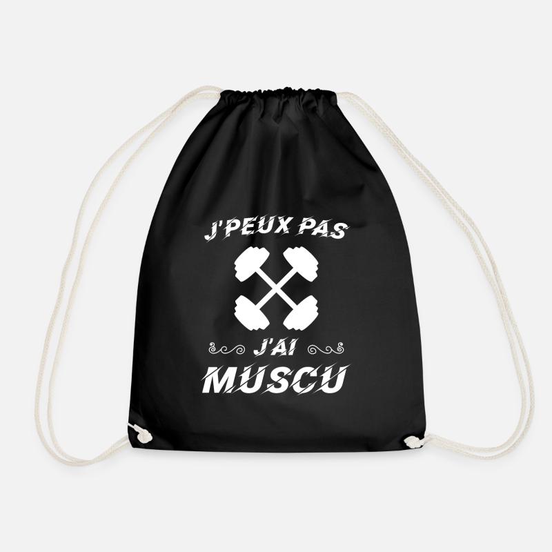 J peux pas j ai muscu - Sac de sport léger - noir