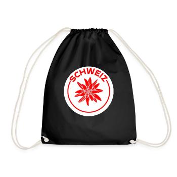 Swiss gentian - Drawstring Bag - black - Front