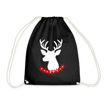 Swiss deer - Drawstring Bag - black - Front