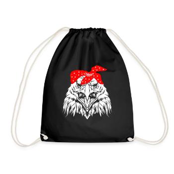 Adler - Turnbeutel - Schwarz - Vorne