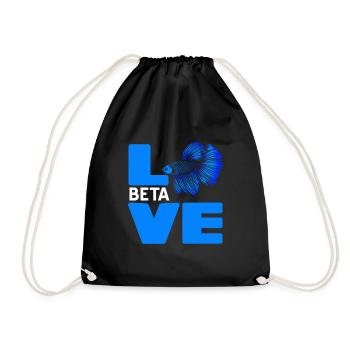 LOVE Beta Fish Awesome Fishing Designs T-Shirt - Sac de sport léger - noir - Devant