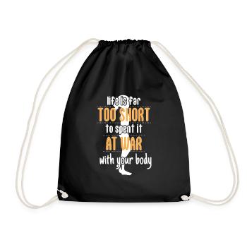 Im More Than My Weight Anorexia Aware - Drawstring Bag - black - Front