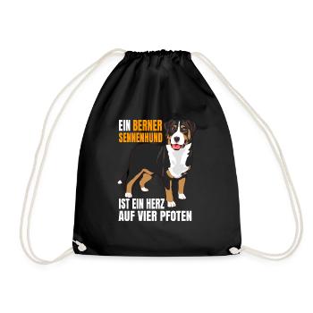 Berner Sennenhund Geschenkideen - Turnbeutel - Schwarz - Vorne