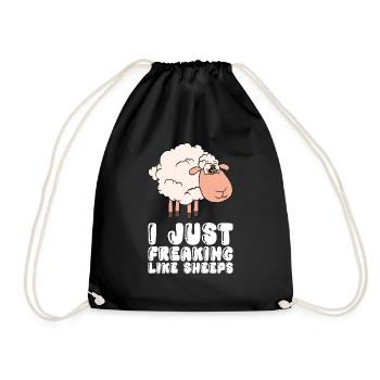 J’aime les moutons Juste sacrément heureux - Sac de sport léger - noir - Devant