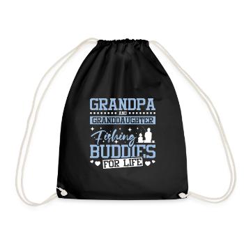 Copains de pêche de grand-père et grand-père pour la vie - Sac de sport léger - noir - Devant