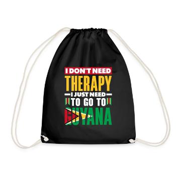 Guyana Guyana Guyana Drapeau Je n’ai pas besoin de thérapie - Sac de sport léger - noir - Devant